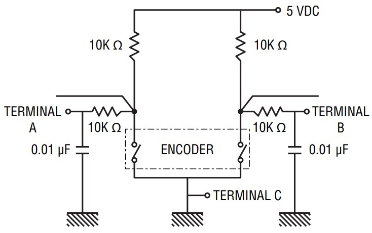 Application Circuit Diagram - Bourns PEC04 Incremental Micro Encoders